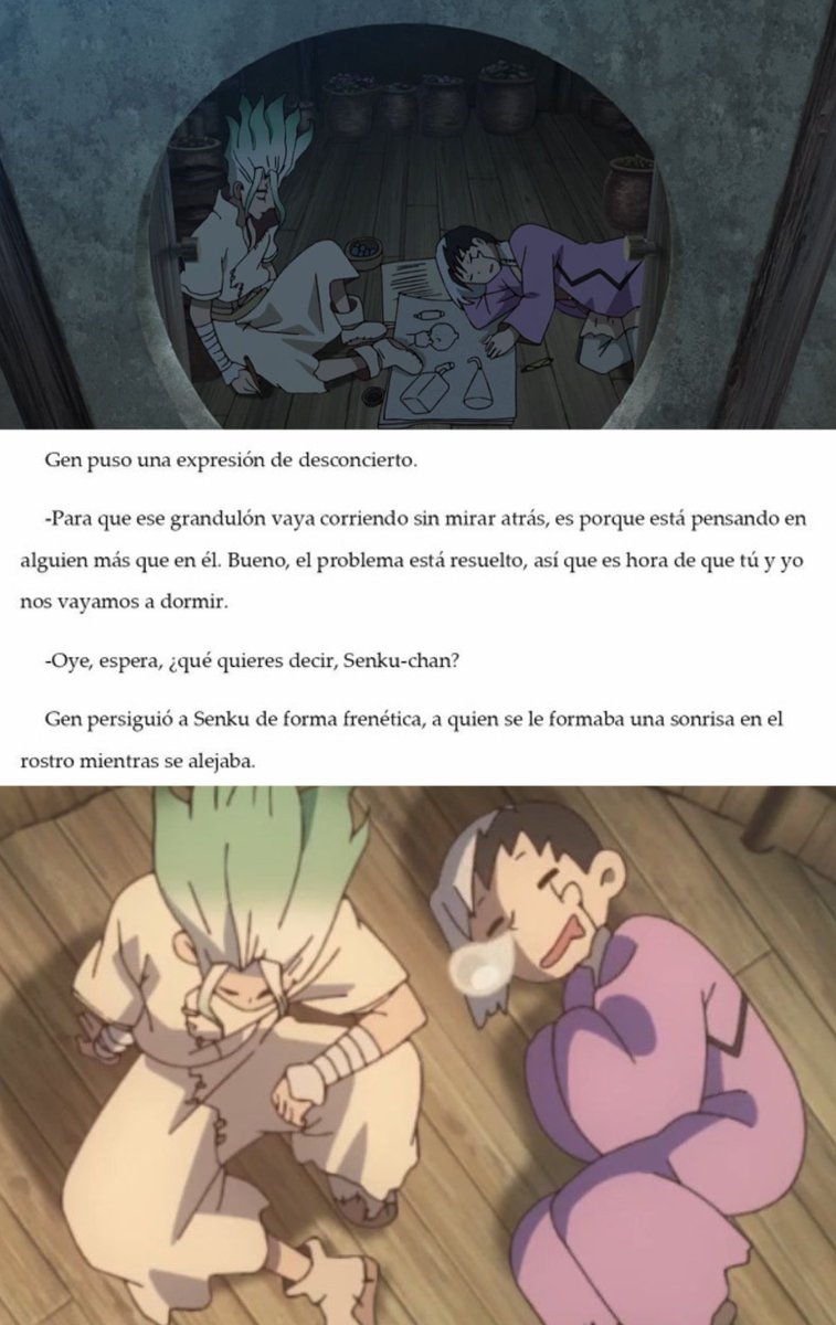 Nonn_gen's tweet photo. Siempre voy a amar la confianza y comodidad que tienen Gen y Senku el uno con el otro, hasta el punto que canónicamente se han mostrado momentos, en la historia principal y novela, donde duermen juntos/al lado del otro
#sengen #drstone https://t.co/7s9rF0ygBj