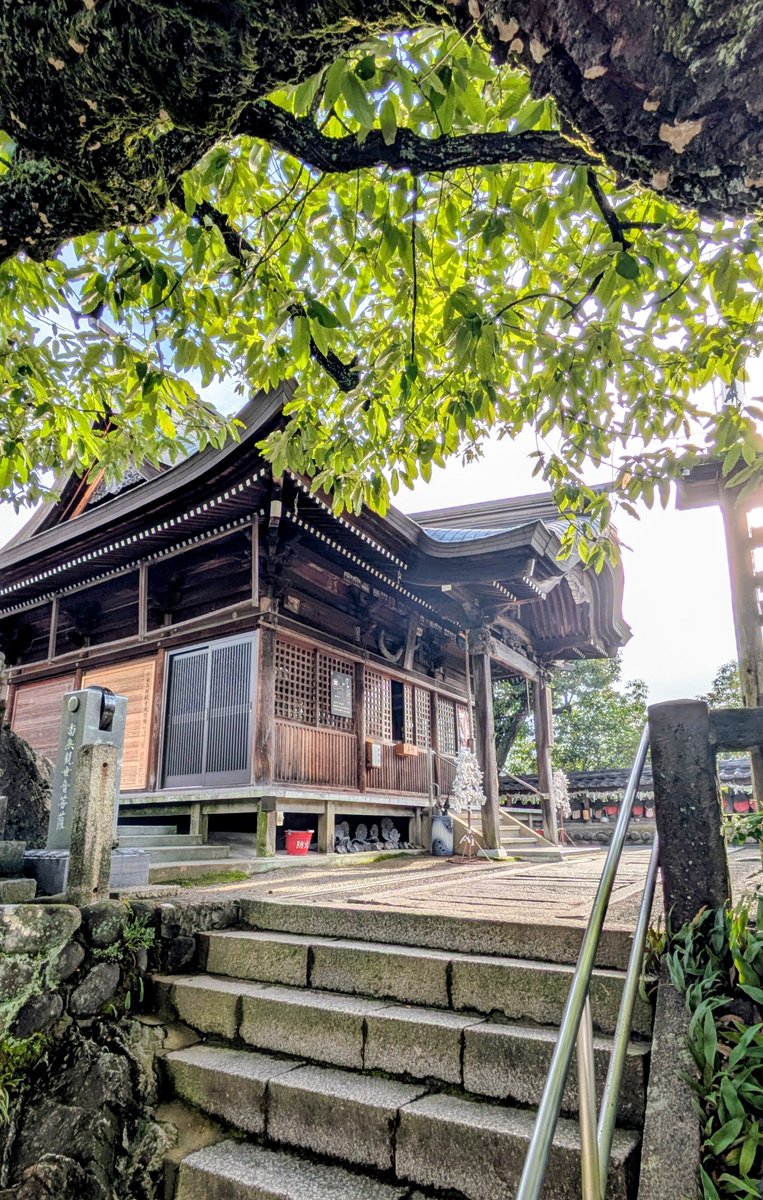 maru9939a's tweet photo. 帰り道ふと立ち寄った、飛騨川に浮かぶ「小山観音」⛩️

中州に佇むお堂は、平安時代に源義経が武運を祈願したとも伝わる、歴史ある観音様だそうです🙏

橋を渡って島へ参拝するロケーションがイイですね🎵 https://t.co/WvAoobLQNx