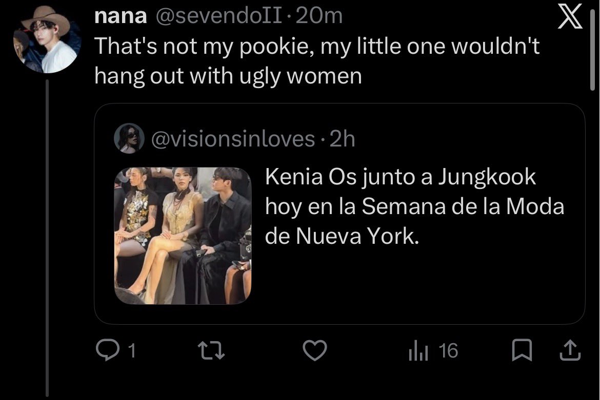 bratzone_'s tweet photo. armys are insulting a girl just because apparently is in the same place as jungkook? Genuinely a cult 😭 https://t.co/fvNC6fxU0B
