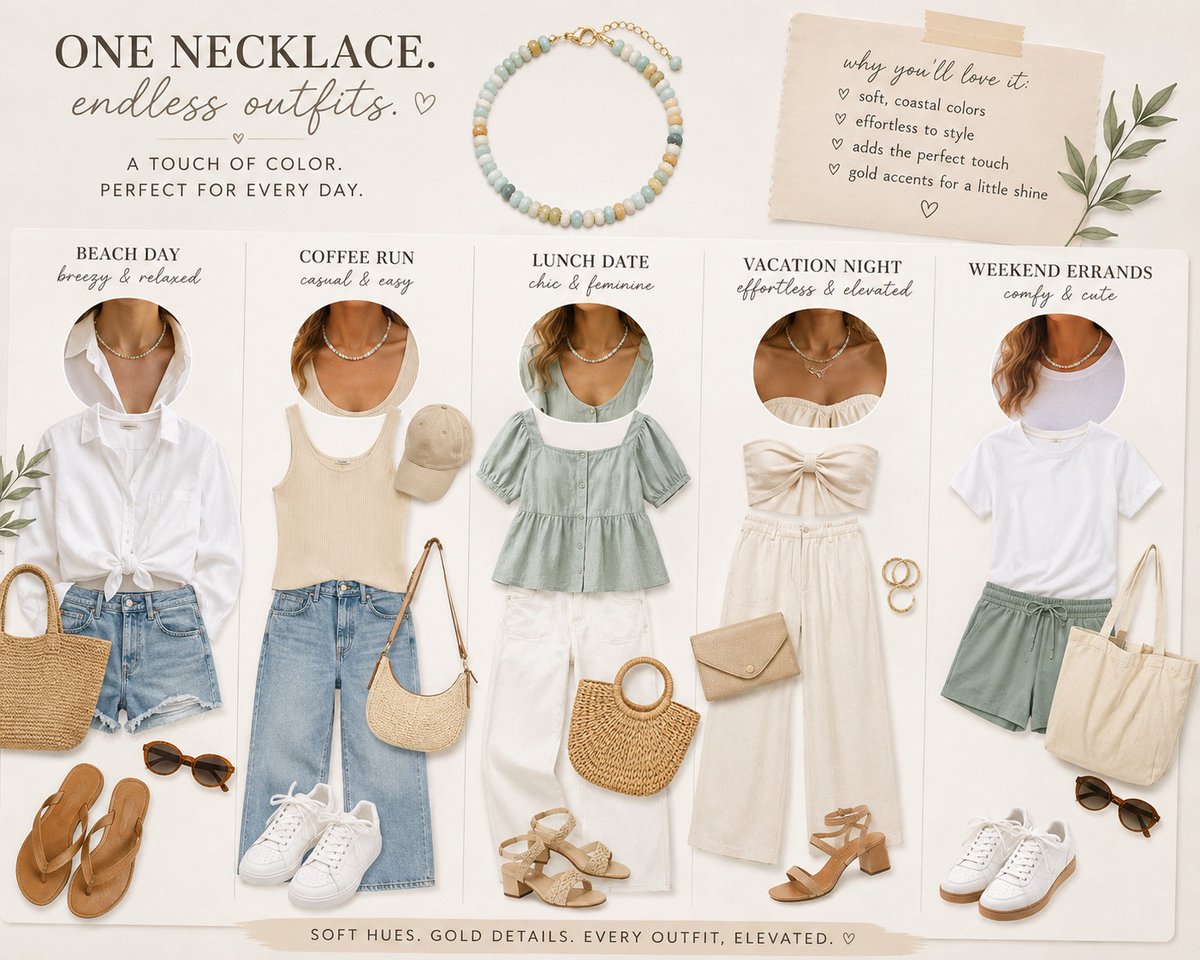 KathieJenaxcc's tweet photo. Add a playful pop to your everyday style. A beaded necklace is the perfect finishing touch for an effortless summer outfit—colorful, fun, and a little whimsical. https://t.co/FeZfr2vJEW