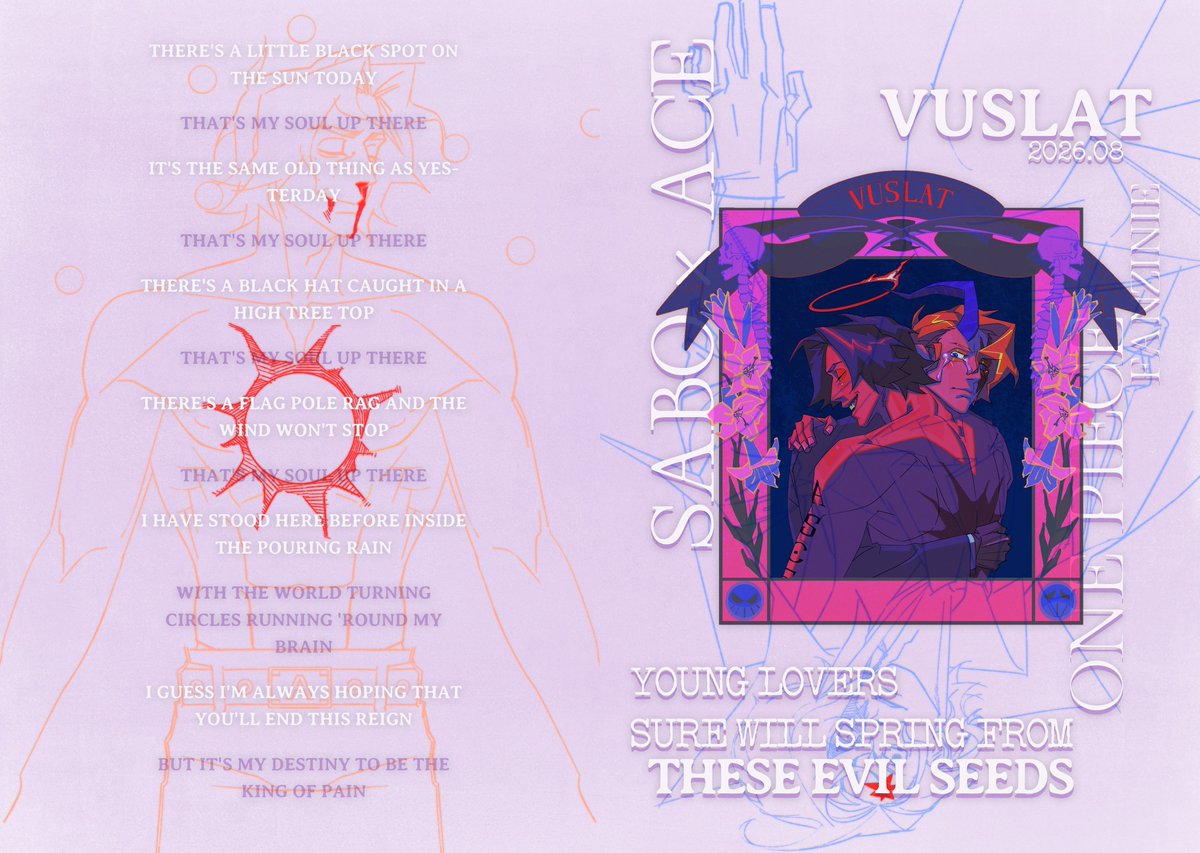 ye_kuangzao's tweet photo. #サボエー #saboace 
  
That is winter

Death brings us together again

Fanzine cover https://t.co/sVnAQhD7JQ