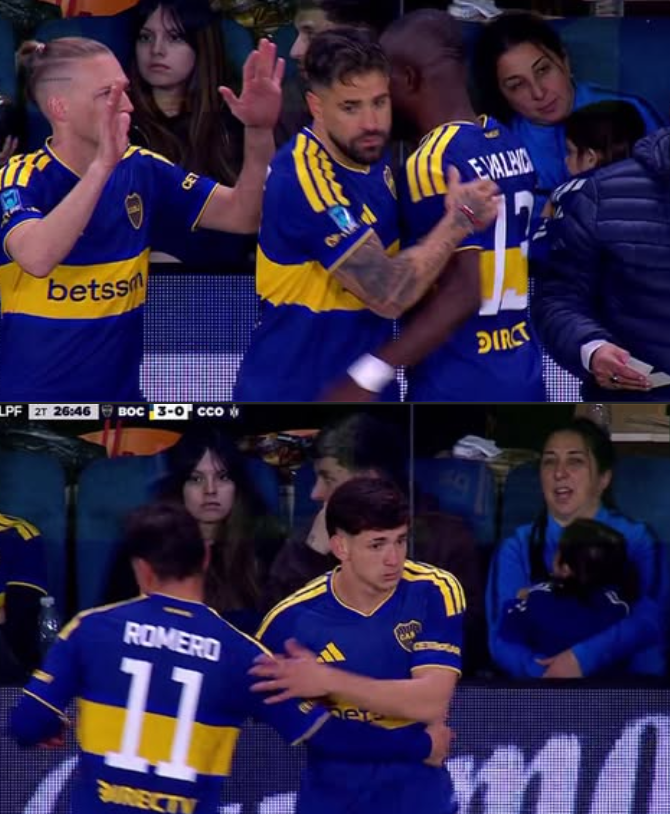 la12tuittera's tweet photo. 72' Triple cambio en #Boca, se fueron #Valencia, #Belmonte (jugó con gripe) y #Romero, entraron #Gimenez, #Ascacíbar y #Bacidalupe, debut para el categoría 2007 que inmediatamente el hincha de #Boca lo aplaudió en su ingreso al pibe. https://t.co/NWrCjw41Jo