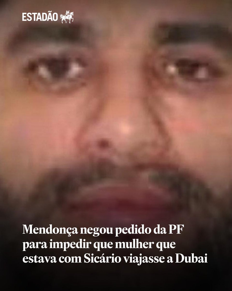 Estadao's tweet photo. Mendonça negou pedido da PF para impedir que mulher que estava com Sicário viajasse a Dubai https://t.co/TiQZ0uFWAn https://t.co/Mzf0CrZaHp