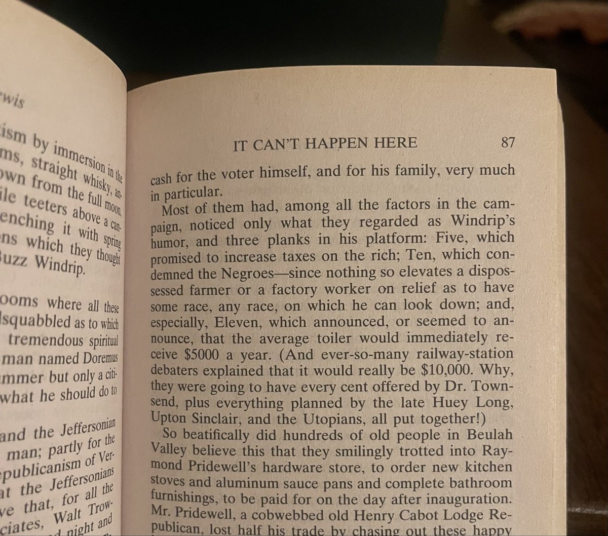 jen_rice_'s tweet photo. Oh I remember this part of the book. It's funny that the cash amount promised to voters ($5,000) hasn't even gone up. It came out in 1935. https://t.co/zG1ZDoGCEd