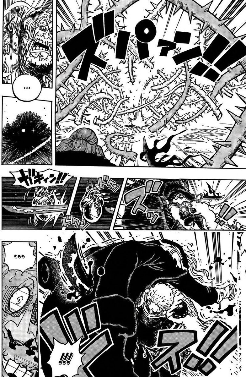 WorstGenHQ's tweet photo. #ONEPIECE1193
In this chapter, Zoro attempts to coat his swords in CoC; he only partially succeeds, yet he still manages to wound Sommers severely, saying he still practices!! Battle genius to aim at the heart with CoC...

That panel looks absolutely amazing.
😭🔥🔥 https://t.co/BWq8dxH5M2