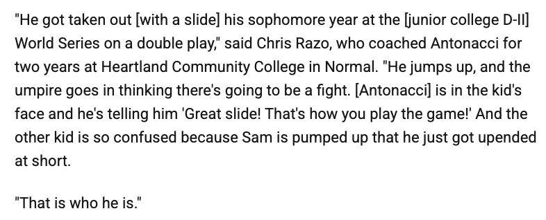 SoxMachine's tweet photo. 2) Based on what was said about Antonacci during his JuCo days, Antonacci would've shaken Lowe's hand if the roles were reversed.  https://t.co/yrDrtZ2DxW https://t.co/I16FfGrRqa