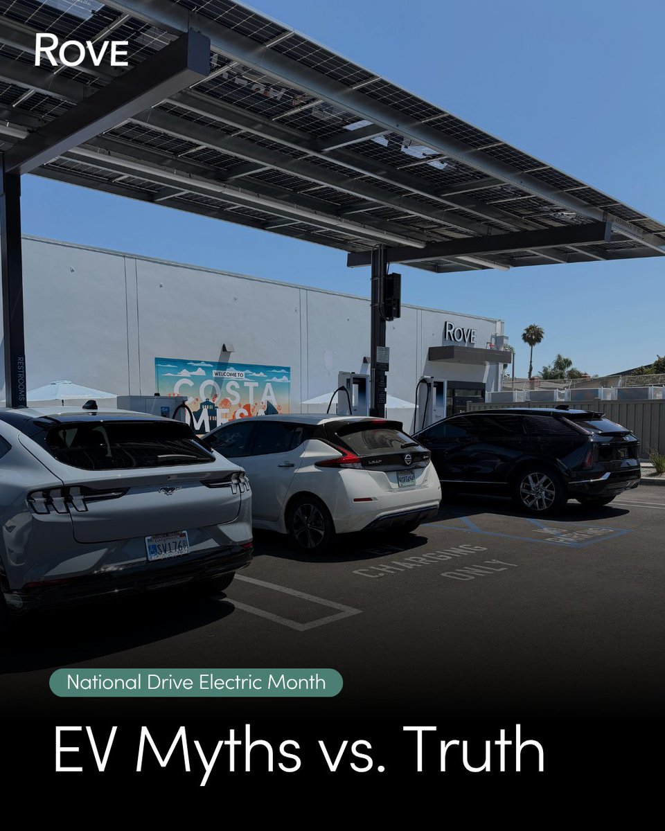 RoveCharging's tweet photo. National Drive Electric Month kicks off today! And if you're on the fence about driving an EV, we want to know why.
Maybe you've heard a few of these myths.
What other shave you heard? Let us know in the comments!
#Rove #EVcharging #NDEM #fastcharging #EVmyths https://t.co/A1pheGcobt