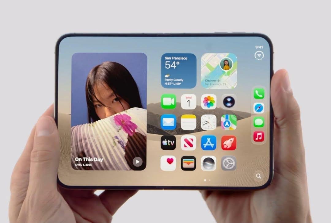 techplustaste's tweet photo. I've seen multiple people calling the Duo "creaseless". It not. There is a crease ( physics ), but its very smartly masked by the engineering itself and the nano texture ( matte ) coating on the display. It's definitely there though. #appleevent https://t.co/48u5CJ8K2k
