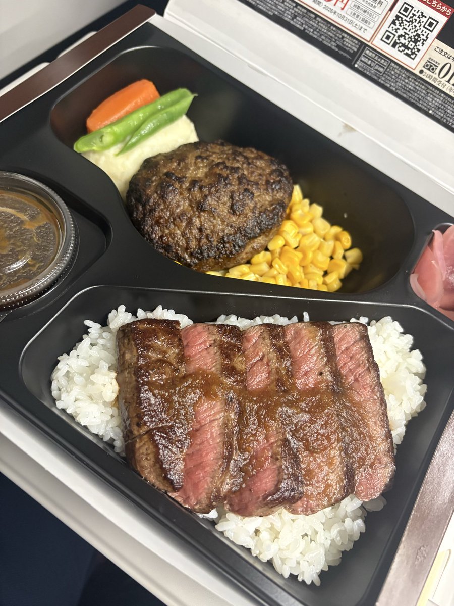 girls_bb's tweet photo. 年に一度の健康診断の後のご褒美。
急遽仕事になったのでグリーン車でお弁当。 https://t.co/mnEM0UqLL1