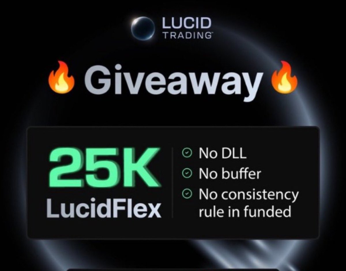 FxChoudhary's tweet photo. 🚨 GIVEAWAY 🎁

$25K FUNDED ACCOUNT

What's your biggest goal before the end of 2026?

💰 First payout
📈 Bigger account
🔥 Go full-time
🏆 Become consistent

Like + repost + comment👇

Follow @props_radar @TradingLucid

Join telegram:-
https://t.co/jxhjYHt74m https://t.co/CStW4e07mA