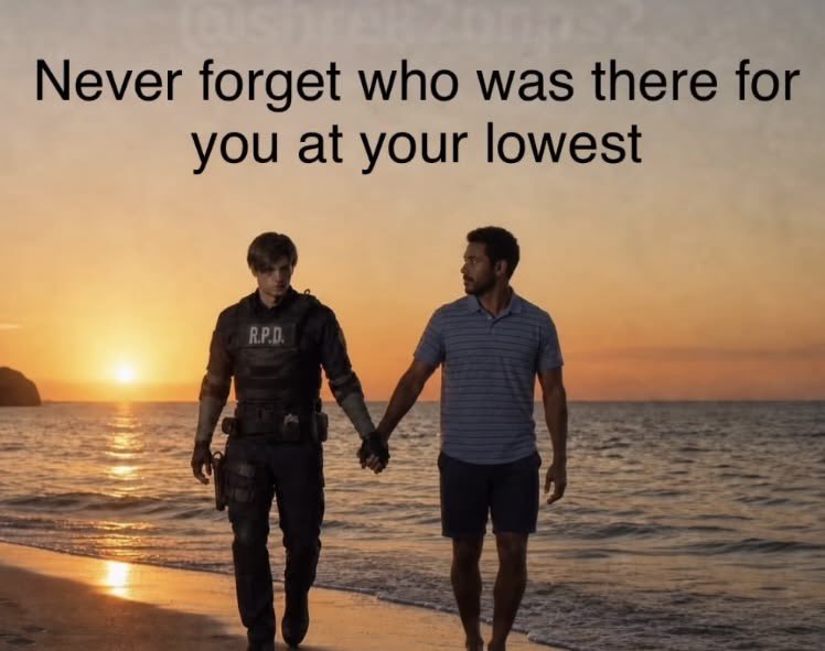 3rdfontainetw1n's tweet photo. leon kennedy is like actually the only thing keeping me from blowing my shit off rn like this is actually me right now https://t.co/EOtoeKHtI9