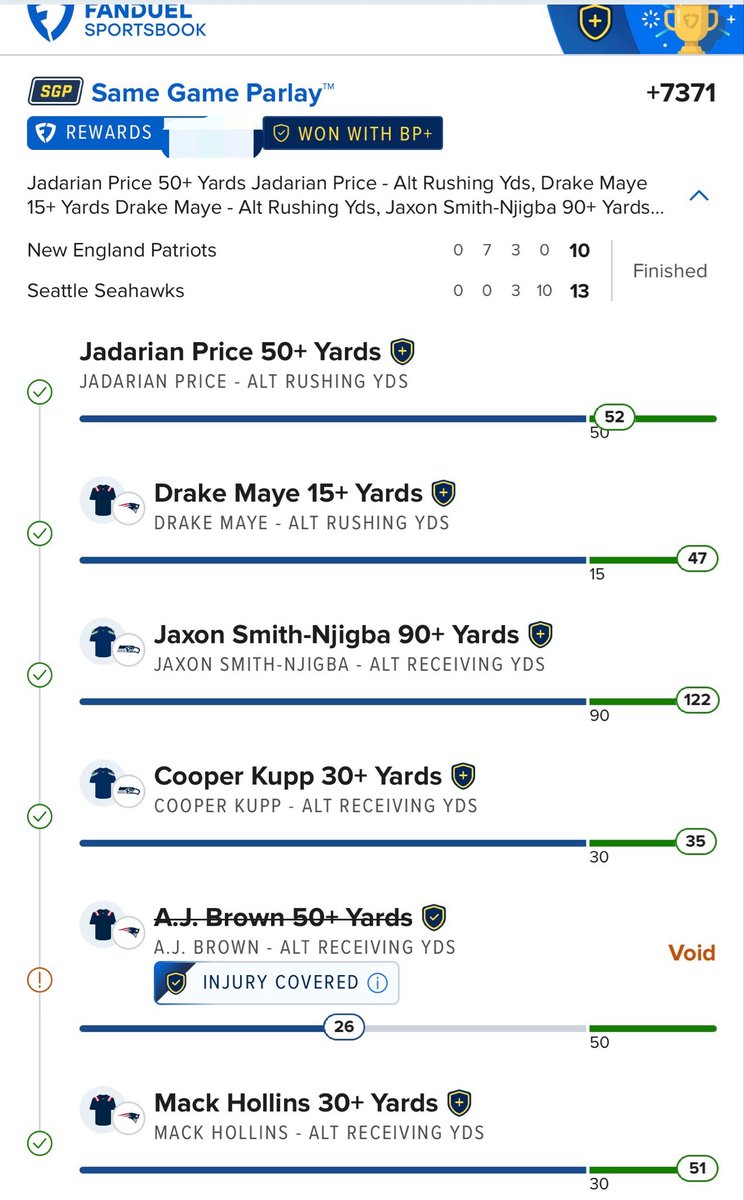 SignalBankroll's tweet photo. Week 1 starting off hot 🔥
&amp;
Thanks to bet protection🙏🏼

#NFL #Fanduel https://t.co/cMsRxIWJVF