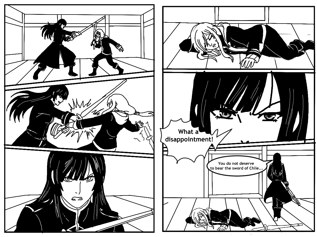 Worldflagsni's tweet photo. Tough training at the dojo! 🇨🇱⚔️Ursula won't make it easy for Sasa to inherit the iconic sword. Will she be able to prove she is worthy of this legacy?🇨🇱
Zasa/Chile and Commander Ursula belong to
@worldflagsorg
#worldflags_fa #ワールドフラッグス #worldflags_samurai #AU https://t.co/bJJNj9LMDV