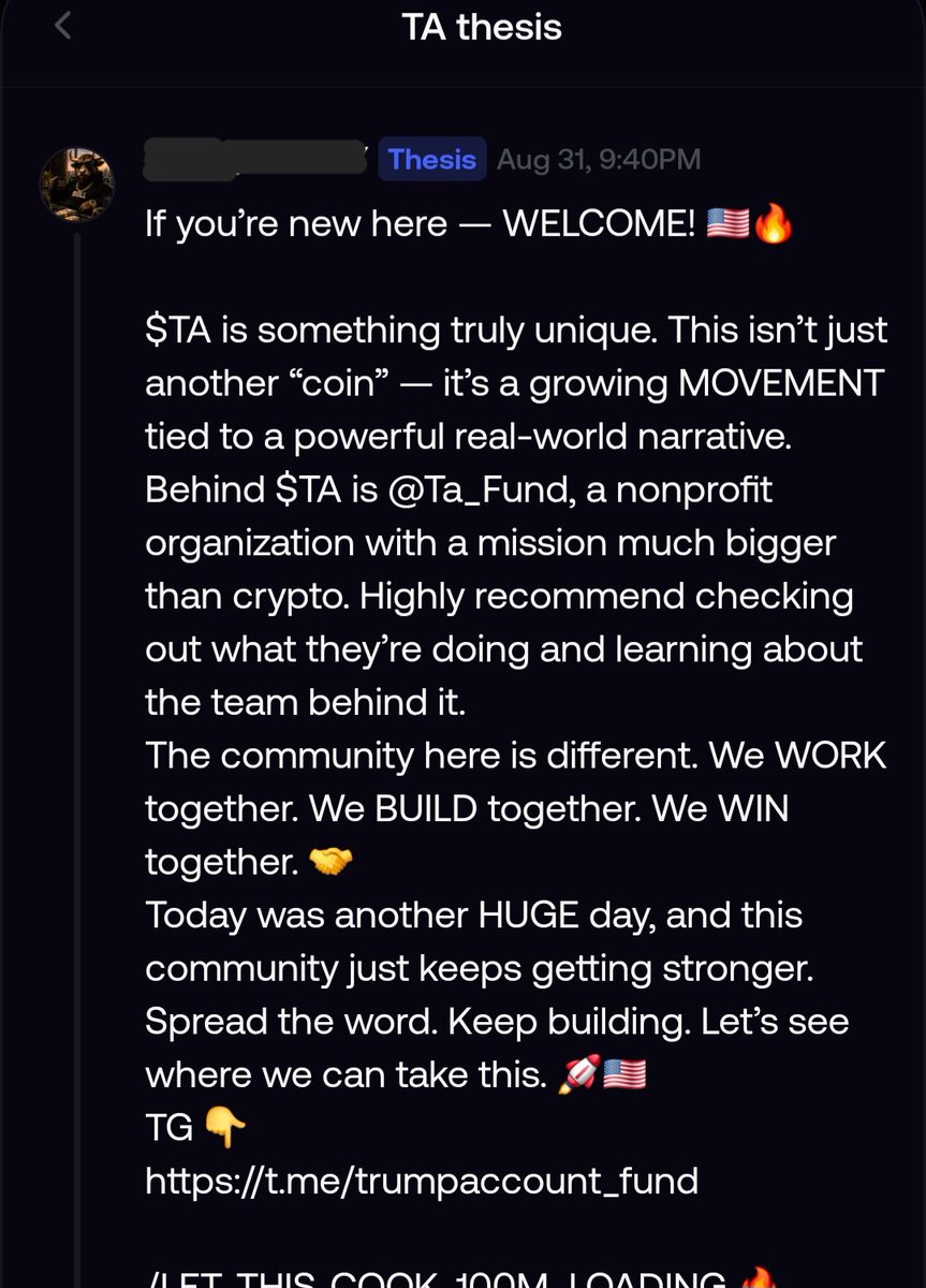 Reckles20145404's tweet photo. @realDonaldTrump @DonaldJTrumpJr have you all heard about TA fund coin set up?
@TA_fund 
Check out on FOMO, think you might like what you see https://t.co/3eQE4AL7UN