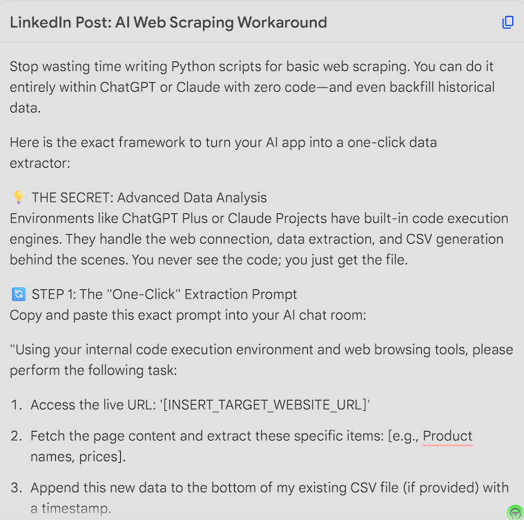 unplotitcom's tweet photo. Anyone can automate the task of automate your database without coding 
#AI #WebScraping #Productivity #DataAnalytics #NoCode #ChatGPT #ClaudeAI https://t.co/XbA7pSt0dX