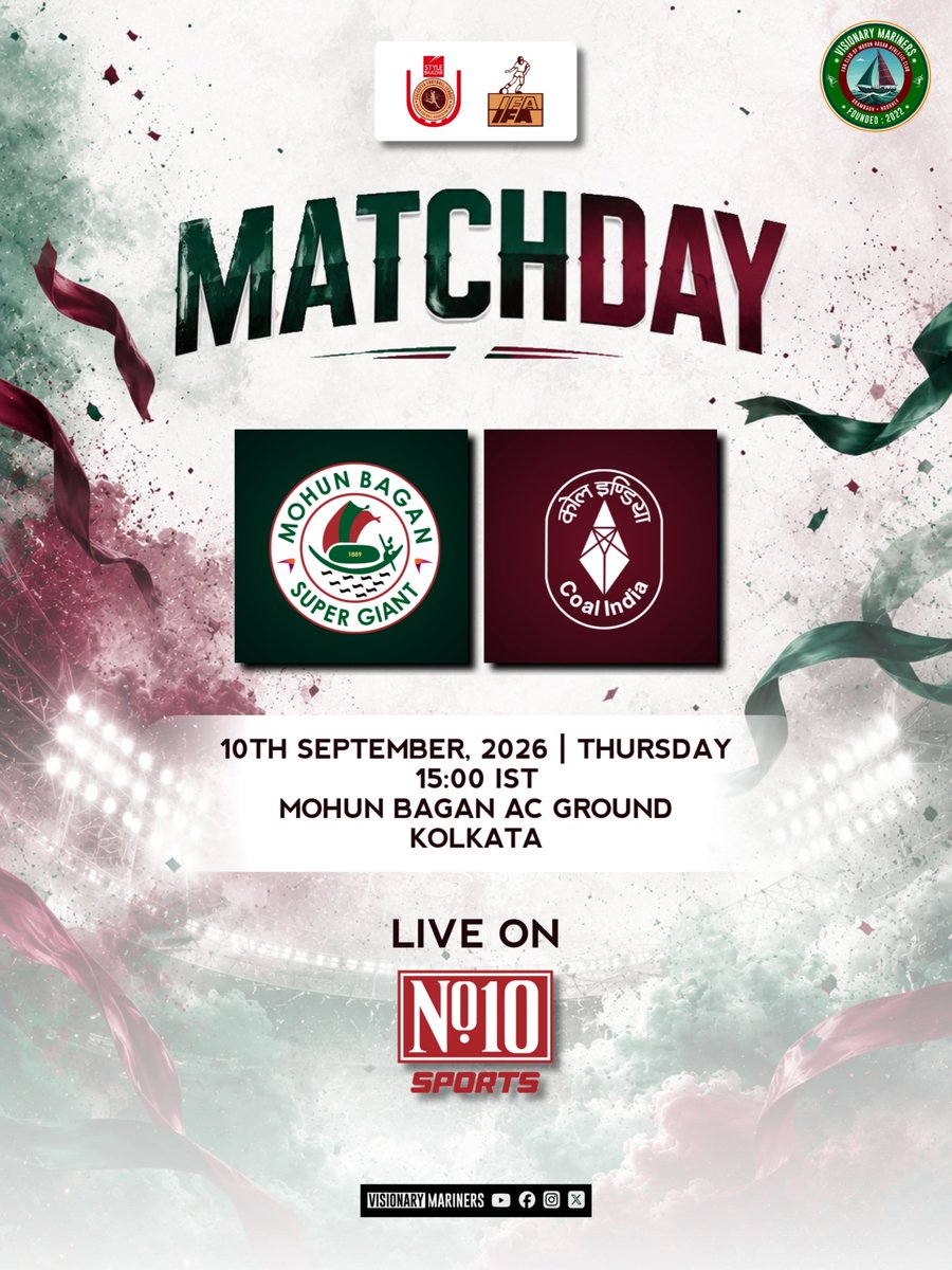 v_mariners's tweet photo. MATCHDAY!!

Joy Mohun Bagan 💚 ❤️ 
.
.
.
#MohunBagan #আমরাসবুজমেরুন #mohunbagansg #visionarymariners #MBSG #CFL https://t.co/aYTv8CKHR5