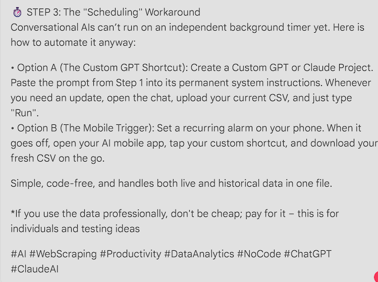 unplotitcom's tweet photo. Anyone can automate the task of automate your database without coding 
#AI #WebScraping #Productivity #DataAnalytics #NoCode #ChatGPT #ClaudeAI https://t.co/XbA7pSt0dX