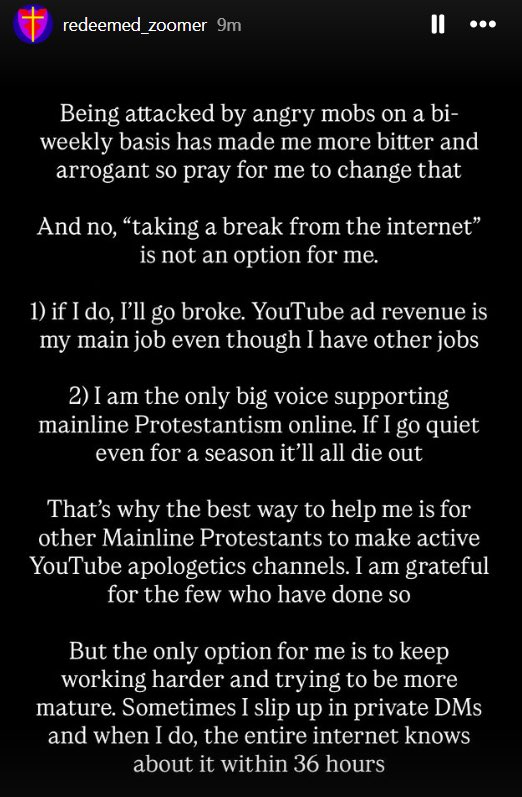 thehortator's tweet photo. No, “Redeemed Zoomer,” you haven’t “lined up for several hate cycles.” Your disqualifications for Christian leadership have become widely known and major players from all across Christendom are denouncing you.

Also, admitting you need to keep doing this for the money/clout? Oof. https://t.co/Lrs0RWd6I6
