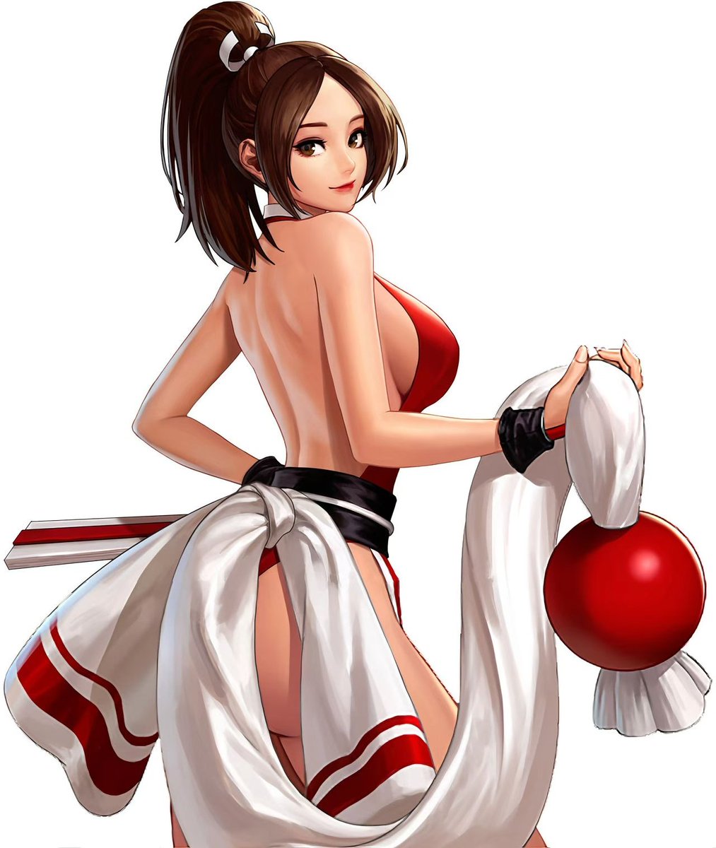 sun_amon's tweet photo. #不知火舞 これはもともと、ゲーム『KOF ALLSTAR』で使用されていた原画です。 https://t.co/If4AhUVt5v