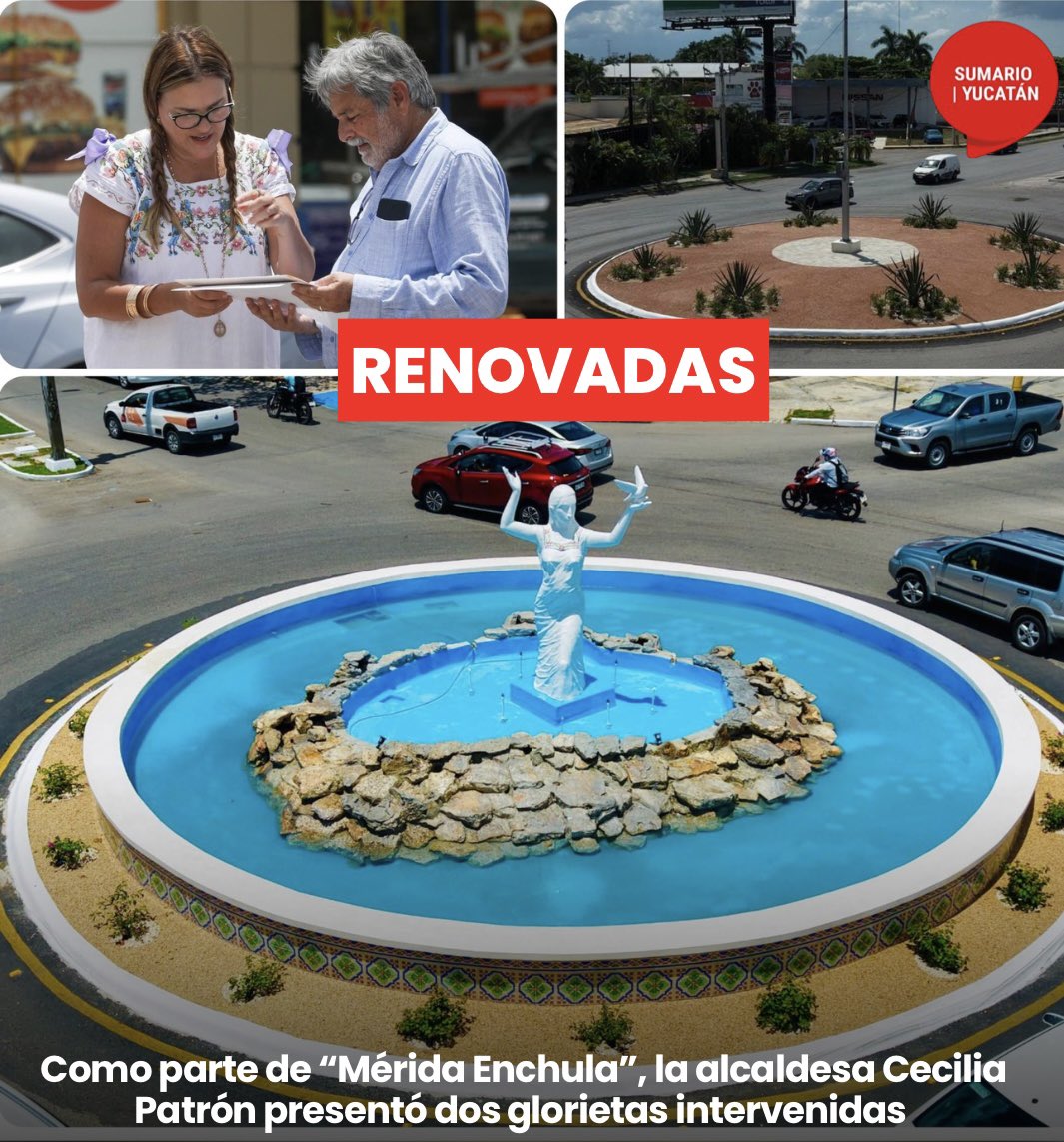 sumario_yucatan's tweet photo. "MÉRIDA ENCHULA" PRESENTA GLORIETAS RENOVADAS: https://t.co/ivgj4TcBUW
@AyuntaMerida
@CeciliaPatronL
#glorietasrenovadas
#meridaenchula
#Merida
#periodismohiperlocal https://t.co/IVFQRIDN7h