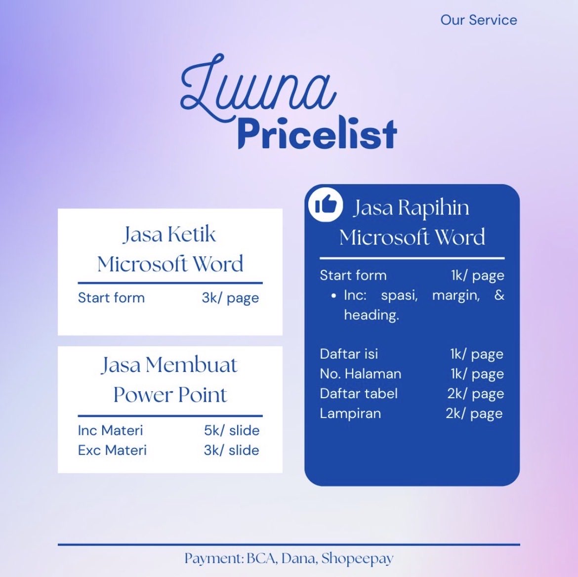 nnanajaee's tweet photo. selamat pagi, hari ini open ya, yuk yuk yang mau tugas/skripsinya cepet selesai

#zonauang #jokimurah https://t.co/TmBl93uLxo