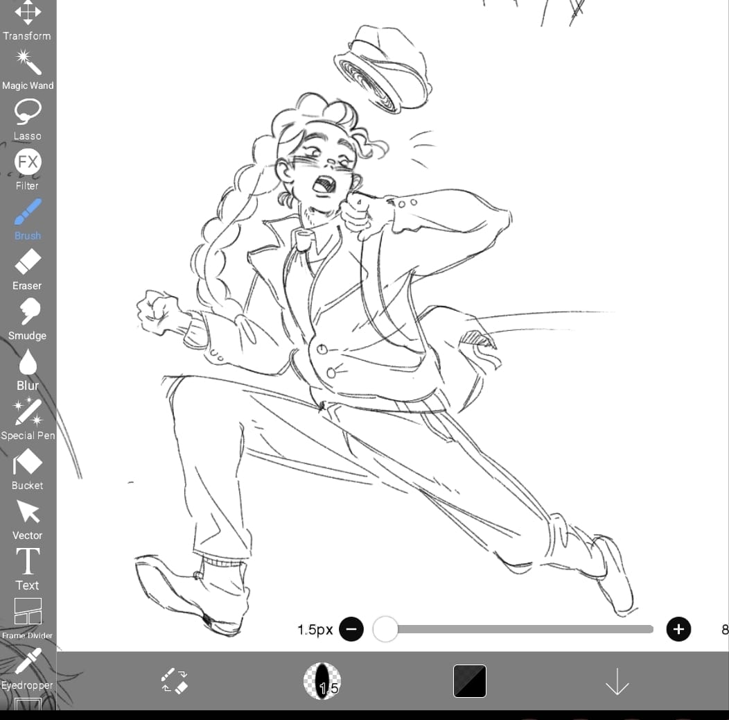 girlfailure6000's tweet photo. sketch of my mailman rumi comic #kpdh https://t.co/QM5JUEoPjI