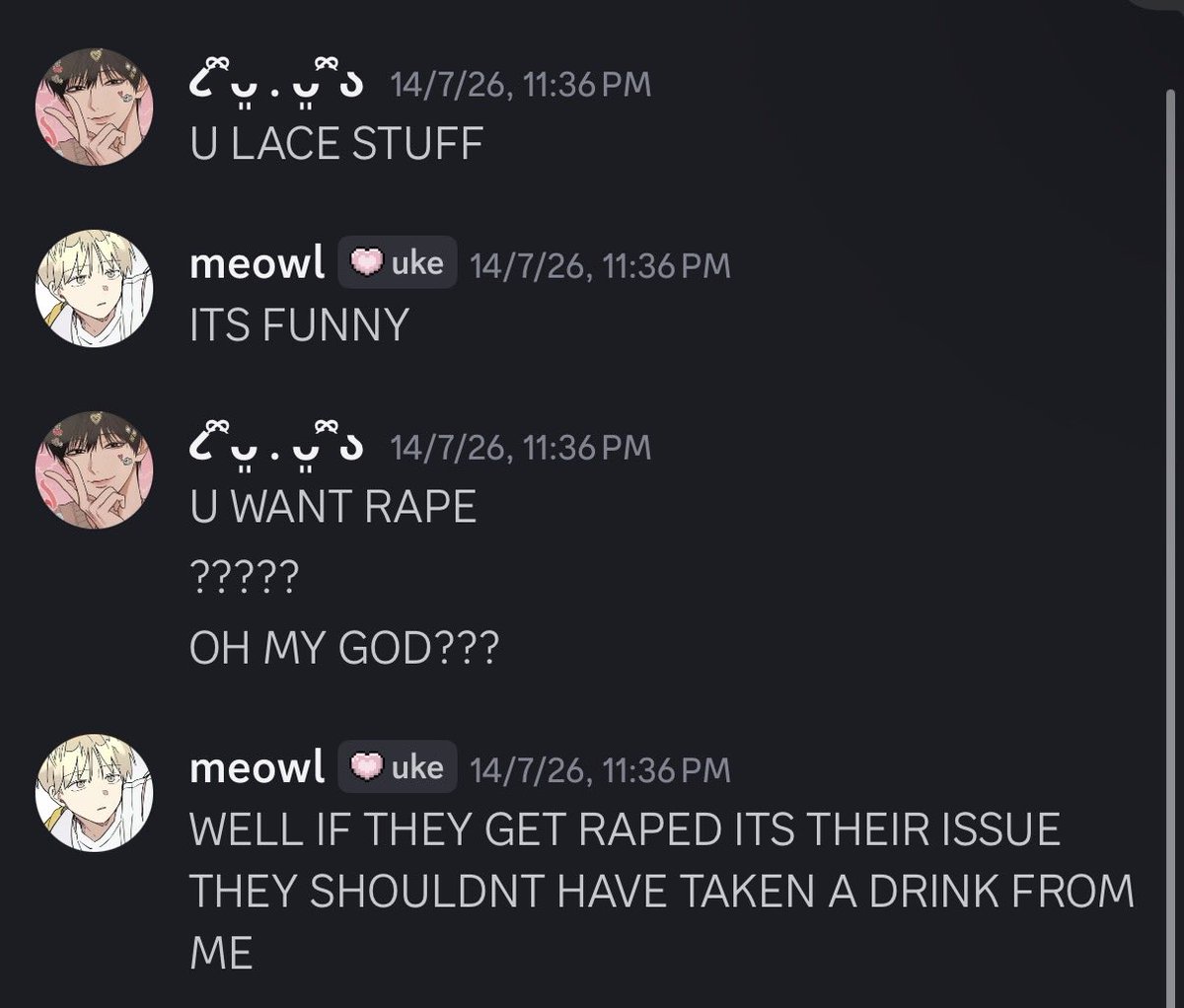yarndoII's tweet photo. 11. was mad at us for not knowing the person grooming us was doing so

as if he wasn't still talking with him after he said stuff like this (all of which we knew nothing about) https://t.co/kRTV3SfRtx