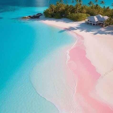 garychristou's tweet photo. Indonesia’s Komodo National Park. 
You finally discover a beach where the sand is actually pink… and it’s 100% natural. 🤯🌸This is Pantai Merah (Pink Beach) in Indonesia’s Komodo National Park.The crazy pastel hue comes from millions of microscopic organisms called Foraminifera mixing with white sand at the waterline. 🌊✨Added to the bucket list? 🗺️ 👇