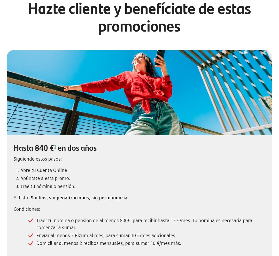 ModoChollo's tweet photo. 🏦 ¿Quieres rascar hasta 840€ en dos años con el Banco Santander?
Sin permanencia, sin letra pequeña y sin necesidad de nómina (válido con ingresos recurrentes).
Te explico el paso a paso en este hilo de cómo funciona y cómo puedes aprovecharlo con mi código 👇🧵 https://t.co/VFotRMn3Mc