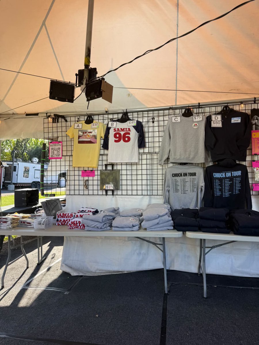 ROLEMODELNATlON's tweet photo. A closer look at the Chuck on Tour merch! (via @nicoldrecliners) https://t.co/y7em5hYc45