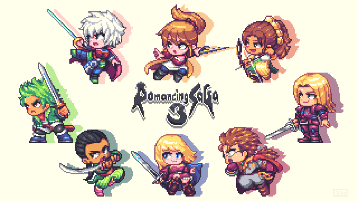 denchan_BSpro's tweet photo. ロマサガ３フルリメイク発表。SFC版は大変やり込んだ作品で思い入れのあるゲームです♪
#ドット絵 #pixelart https://t.co/pYjlelyRTV