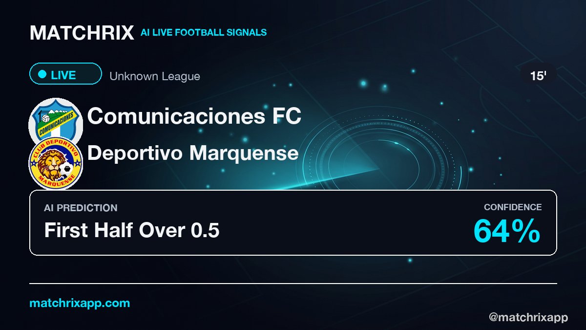 matchrixapp's tweet photo. Eyes on this one. 👀

#ComunicacionesFC #DeportivoMarquense #LiveBetting #SportsBetting #FootballBetting #InPlay https://t.co/N10Z2IrKA7