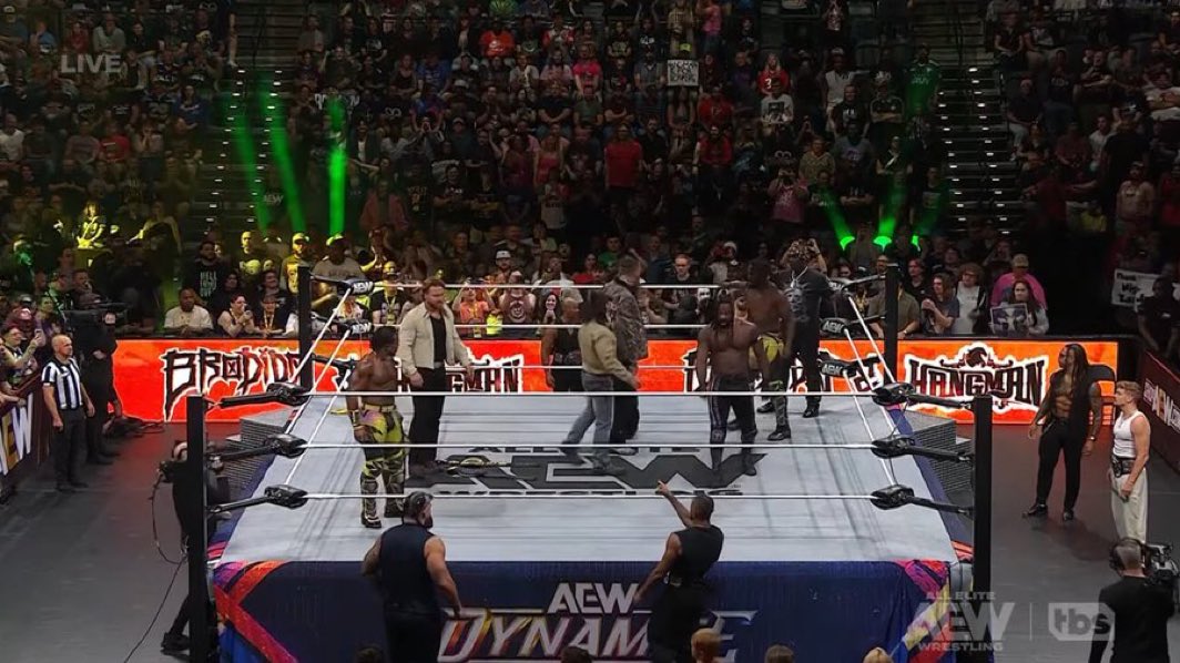SunsetFlipWP's tweet photo. Trios Division Pretty Stacked 👀 

#AEW #AEWDynamite https://t.co/ib6omTJi5R