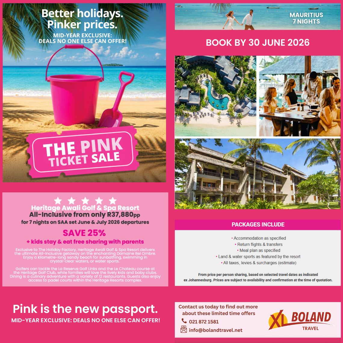 melmorena's tweet photo. PINK TICKET SALE – MAURITIUS &amp; ZANZIBAR! Escape winter with incredible savings on Mauritius and Zanzibar. Book your family holiday or tropical getaway today. Terms and conditions apply. https://t.co/b7QmhzQRMo