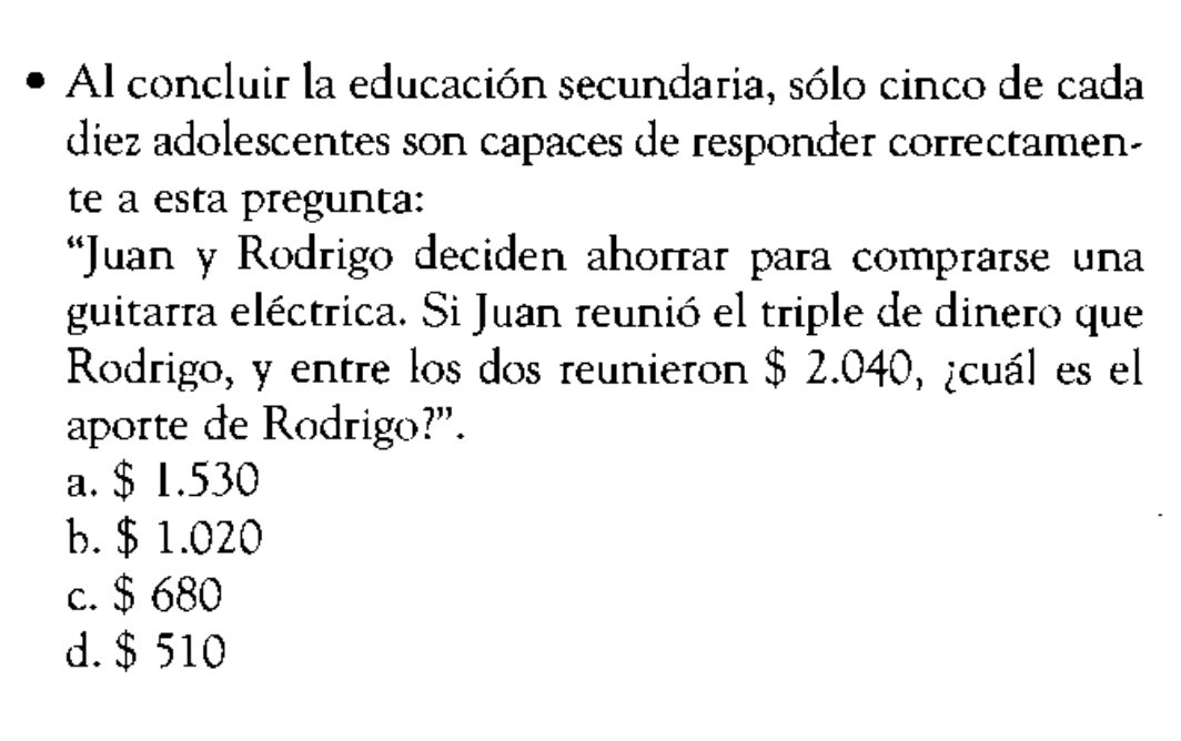 ALINA__LIBERAL's tweet photo. 🇦🇷🧠 La educación en Argentina viene muy jodida desde mucho antes del siglo XXI. En el año 1993 se realizó una evaluación nacional de calidad educativa en escuelas primarias y secundarias.

Se calificó a los estudiantes en una escala de 1 a 10 donde el 10 significaba el nivel mínimo para el año investigado.

Estos fueron los promedios generales para alumnos de 7º grado

Matemática: 5,2 sobre 10.
Lengua: 5,3 sobre 10.
Fracciones y decimales: 3,1/10.
Comprensión Lectora:2,7/10
Reglas Gramaticales: 3,1/10

Y estas fueron algunas de las preguntas y resultados para alumnos de secundaria
