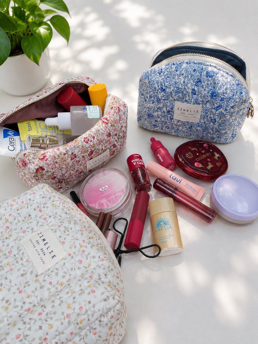thisereinne's tweet photo. Motif pouch tercantik nya @by.zimelie 
“Rose Garden, Azzure, Camellia, Spring Blossom” 🌸 🌼🌺🌹

Apakah akan stop beli pouch zimelie??? Ohhh tentu tidack gaesss, tunggu update koleksiku kedepannya ya hahahaa 😜

#pouch #pouchmakeup 

Link: https://t.co/eJuso2J1UG https://t.co/zXgyGxQi0P