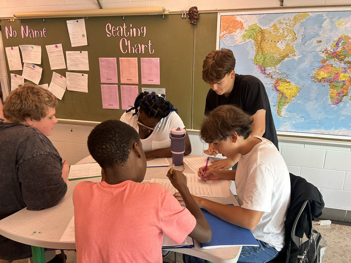 WesternTheSTEM's tweet photo. 📚🗣️ Effective Communicators in action! 💚Our students tackled Native American resistance through a collaborative jigsaw activity—learning from one another, sharing ideas &amp; strengthening their communication skills along the way!

Learning is better together. 💚 #WarriorPride https://t.co/Ajehr87fkm