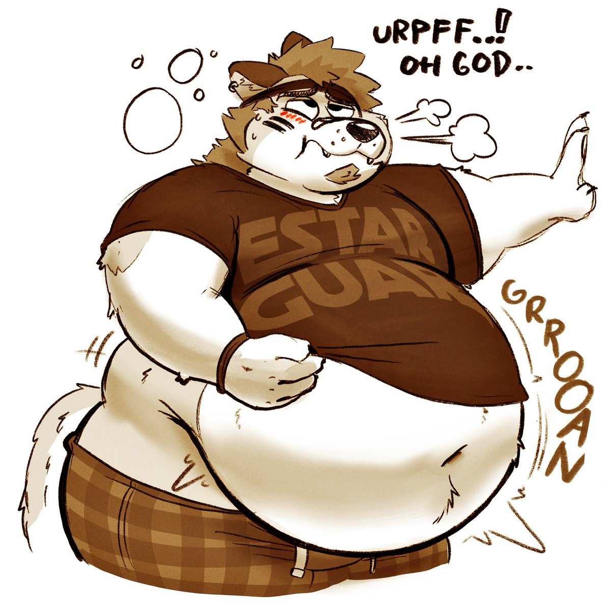 wwwonderpuff's tweet photo. you’ve got to learn your limits when eating, dumbass! https://t.co/pV9uolmBCD