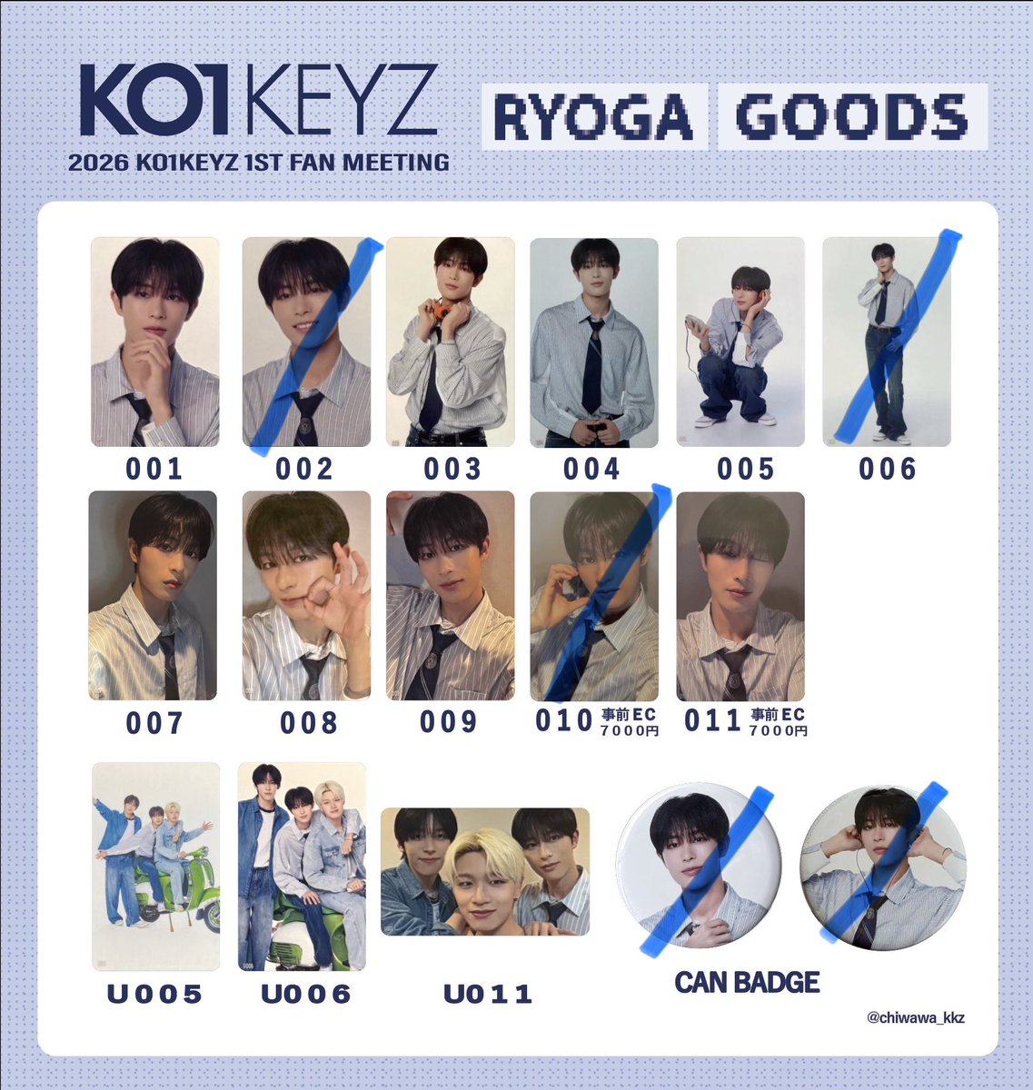 cho_c8's tweet photo. KO1KEYZ ファンミ トレカ交換
【譲】佳暉 慶人 シヨン シンヘン
　　 画像1枚目
【求】亮賀
　　 画像2枚目
※セルカはセルカ同士の交換のみ

本日手渡し
お気軽にお声がけください🙇‍♀️
#KO1KEYZ https://t.co/ngPiVwnsSG