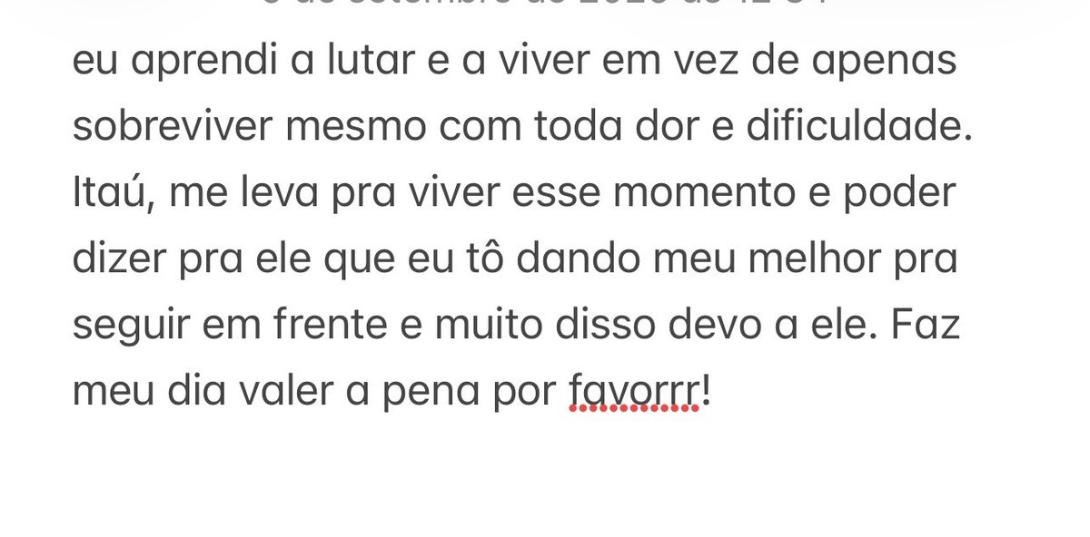 cantodeumafesta's tweet photo. @itau Além de lerem os textos acima, me deem a chance de olhar nos olhos dele e dizer que tô cumprindo a promessa que fiz pra ele esse dia de que eu ia ser forte pq td ia melhorar  #JãoNoPavilhãoItaú #MeNotaItaú #ItaúnoRockinRio2026 @itau https://t.co/qcEeLKP1uF