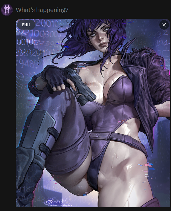 Aleriia_V's tweet photo. To forbid Grok to edit the image:

When you make the new post, upload image, click "Edit", then in the last tab with a flag you scroll down and find "Block modifications by Grok", make it turned on. https://t.co/pzyMd882Bj
