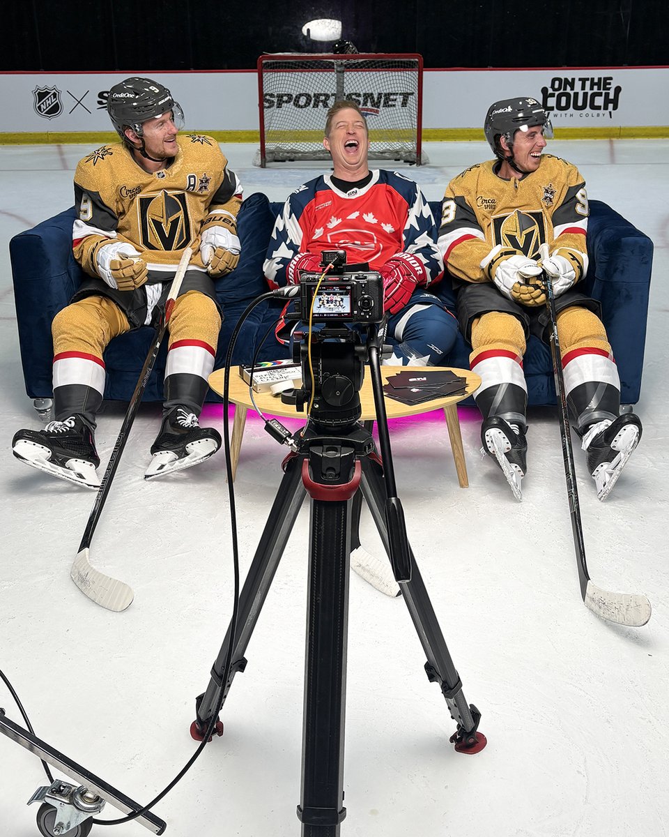 GoldenKnights's tweet photo. Big laughs with @armdog 😂 #VegasBorn https://t.co/MWqp5aIj6A
