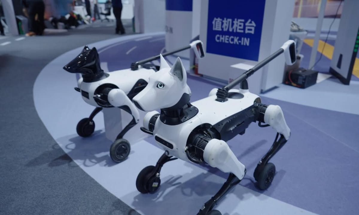 ChinaScience's tweet photo. A Chinese company has unveiled Xiaoyuan, the country’s first wheeled-legged guide robot, which can glide on flat ground and climb stairs, offering a new mobility solution for people with visual impairments.

The robot features a hybrid wheeled-legged design. It can move on wheels across flat surfaces and switch to legged mode to climb stairs, allowing it to navigate both up and down steps. It also operates with low noise to avoid interfering with users’ ability to identify their surroundings through sound.

The robot has an indoor obstacle-avoidance success rate of at least 99 percent and an outdoor success rate of at least 96 percent, while its outdoor positioning error is controlled within 30 centimeters.