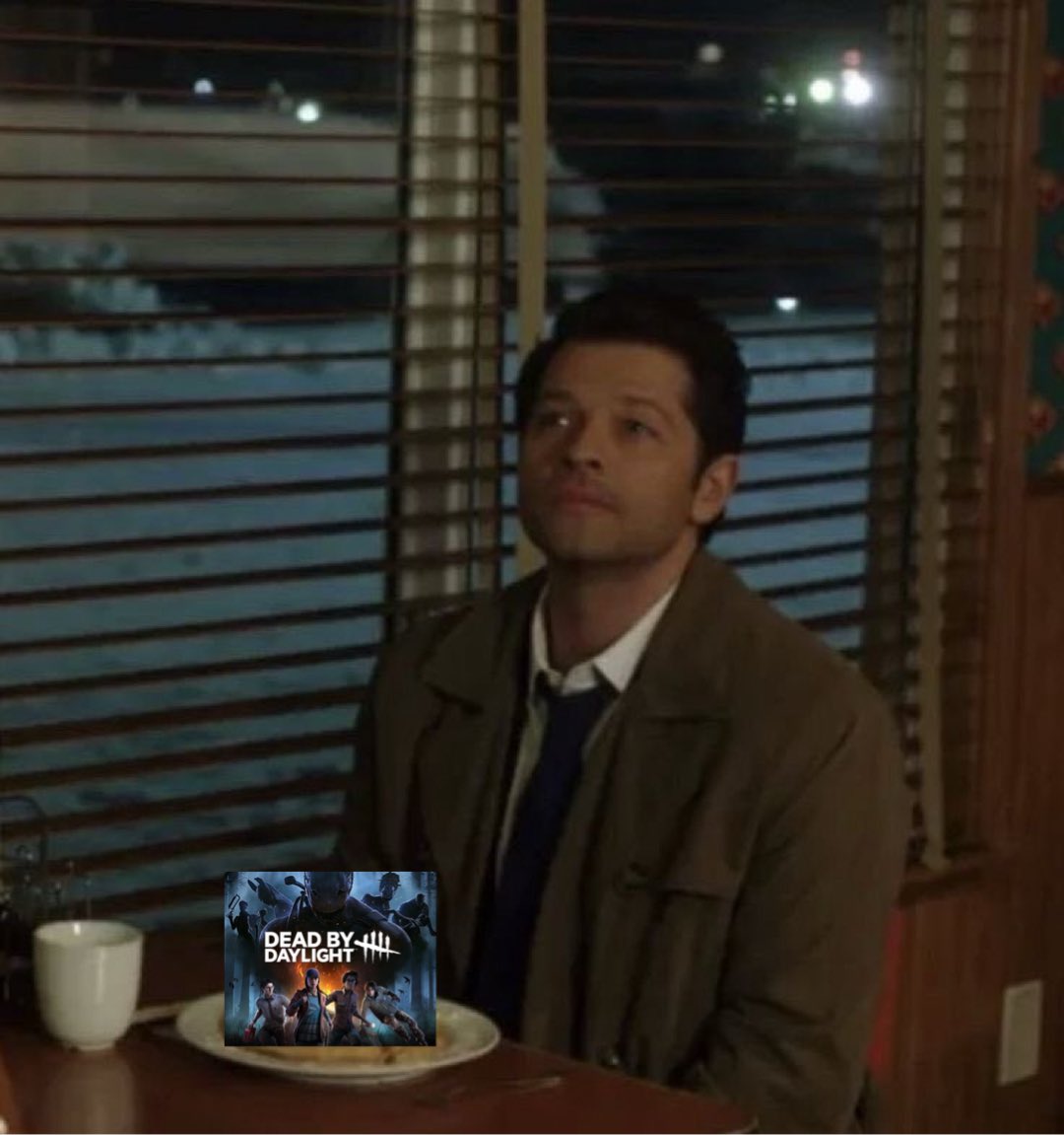 Supernat4DBD's tweet photo. Posting this pic of Castiel until we get that supernatural dbd collab 

Day 46 https://t.co/zta56zM2Ja