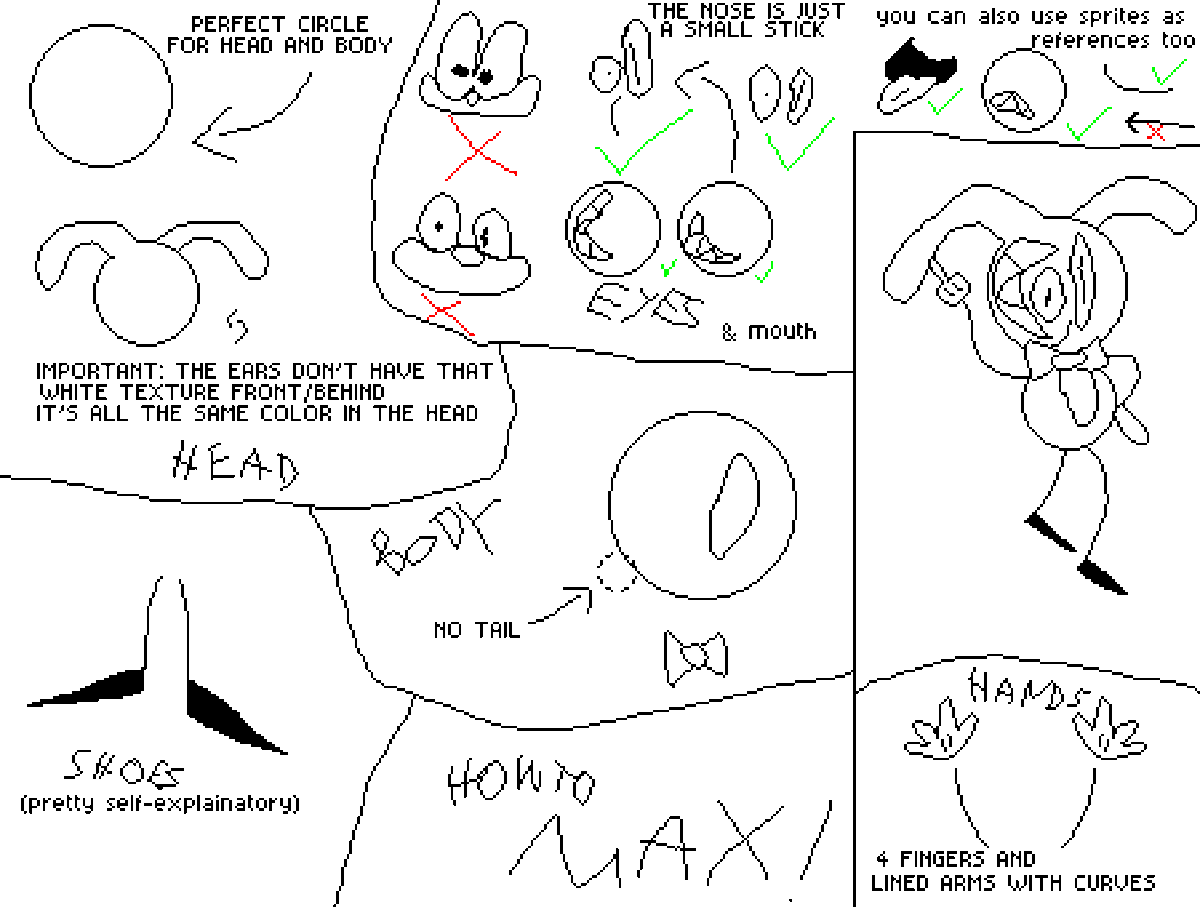 ItsDashTheCat's tweet photo. Here's a ref sheet for the 1 persons that like max the rabbit and want to make fanarts of him https://t.co/ObSNPig5Tc