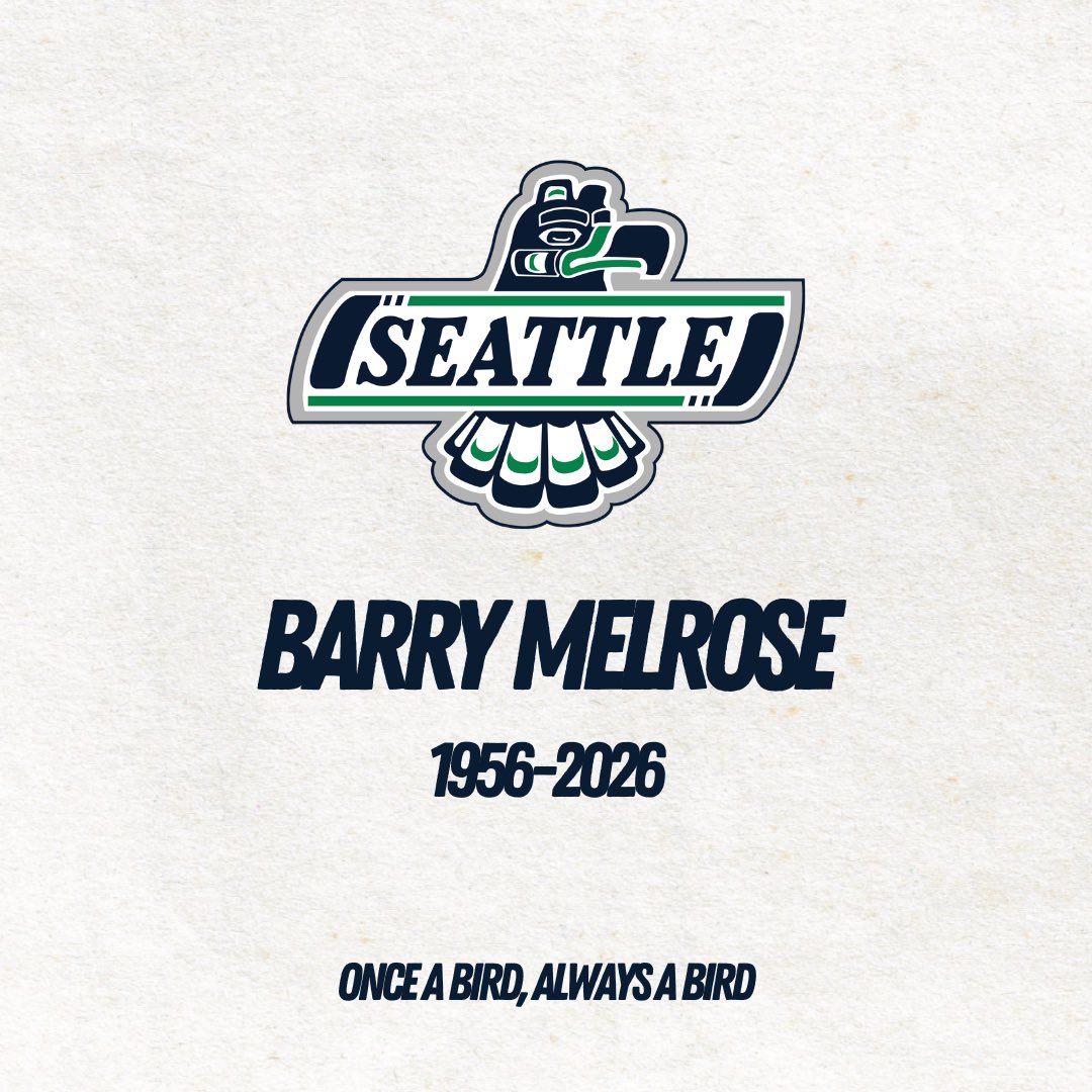 SeattleTbirds's tweet photo. The Seattle Thunderbirds are saddened to learn of the passing of former head coach Barry Melrose.

Melrose led the T-Birds during the 1988–89 season and left his mark on the organization and the game of hockey.

Our thoughts are with Barry’s family, friends and the many people he impacted throughout the game.💙💚