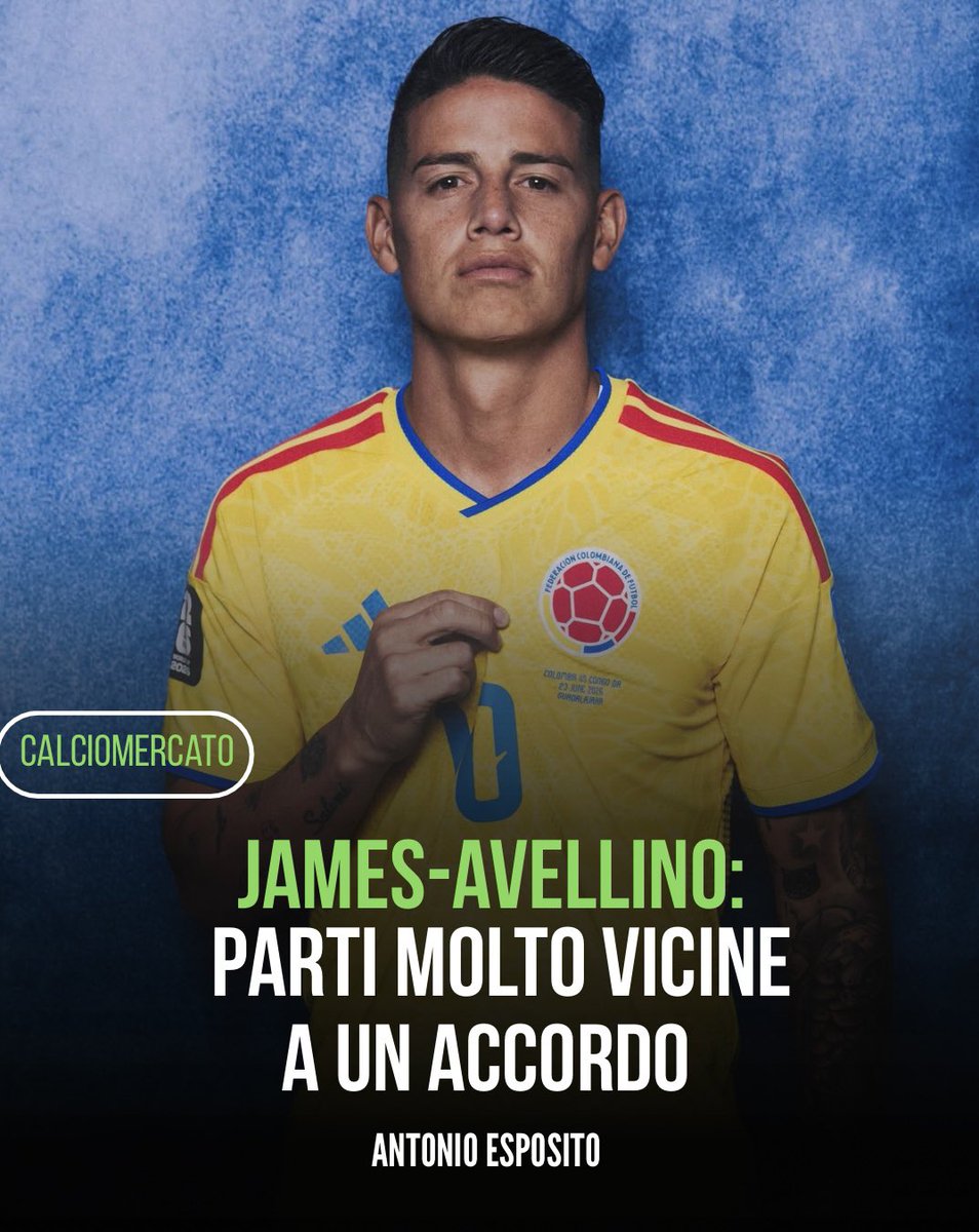 IncipitSportivo's tweet photo. El Bandido ad Avellino! Accordo a un passo.

#JamesAvellino #JamesRodriguez #Avellino #Bandido https://t.co/XcbE9gJD4K