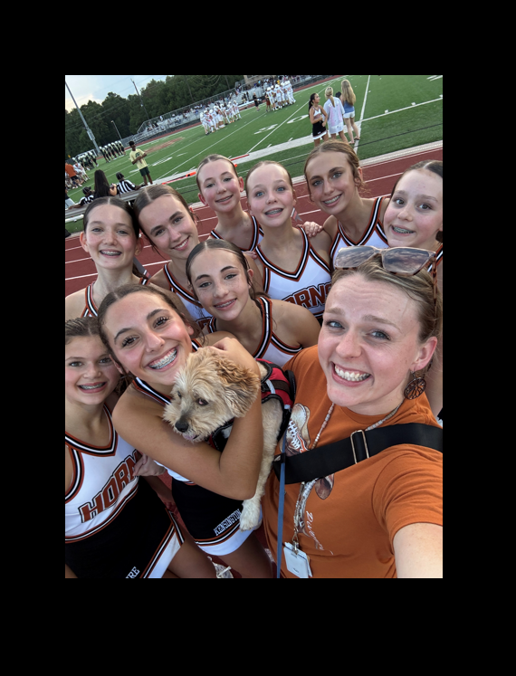 HumbleISD_RMS's tweet photo. We love Longhorn Athletics!  8th Grade Cheer with Ms. Boston at the football game. https://t.co/k4pK2Ijh6m