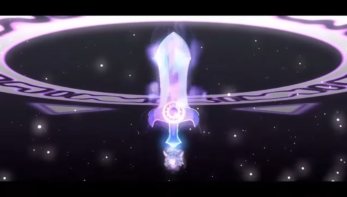 Gemrayumeno's tweet photo. between RTDLDX, Air Riders and World Beyond… its starting to dawn on me just how intrinsic the Ultra Sword (or its iconography) has become to Kirby’s identity https://t.co/ltX3LILwd8