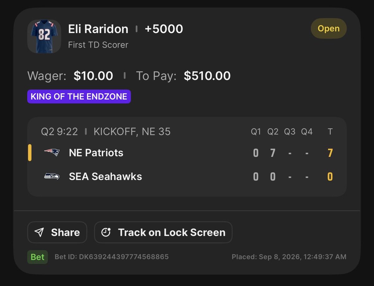 JAMSMMDRMDPM's tweet photo. @FanDuelSports @NFL Bang https://t.co/pGKbi4bFGG